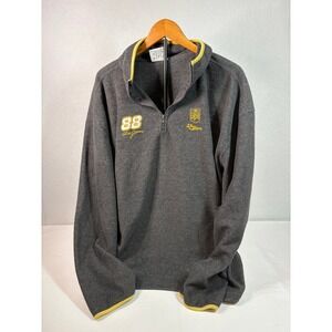 Chase Authentics Dale Jarrett UPS Racing 88 Fleece Quarter‎ Zip Pullover Grey XL